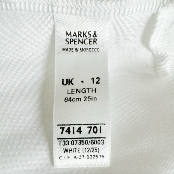 Marks & Spencer White Lace Trim Full Midi Slip Size 8 - Picture 13 of 16
